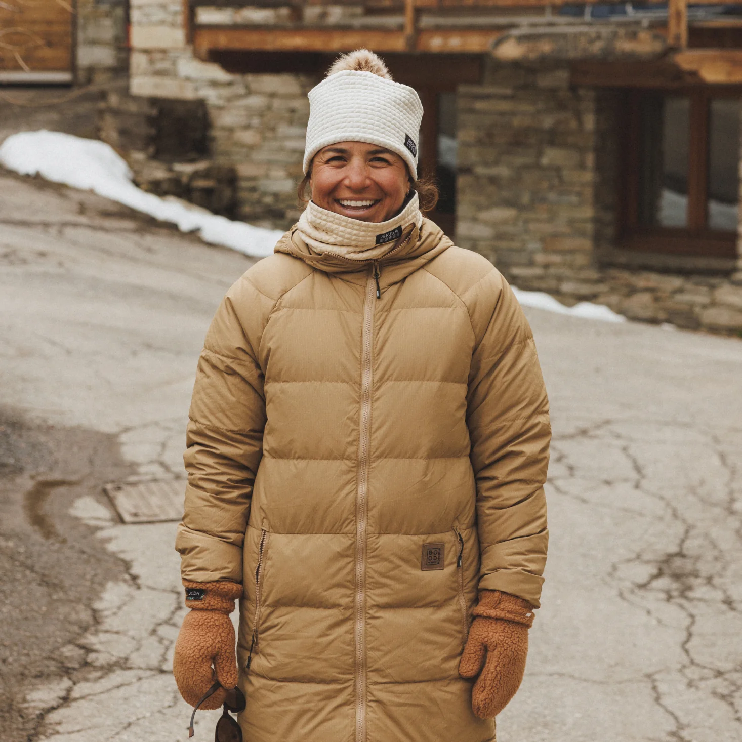 Ecru | Chateau Fleece-Lined Pom Hat - Image 3